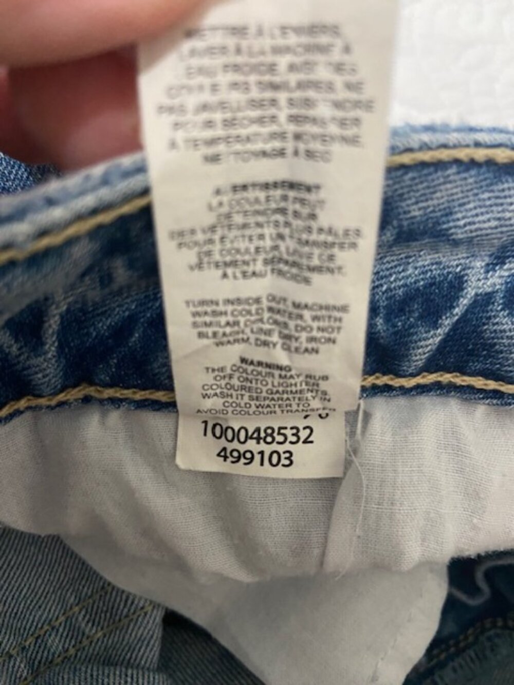 Garage Womens Jeans Distressed Blue Denim High Rise Straight Ankle F499 Size 07 - Picture 9 of 12